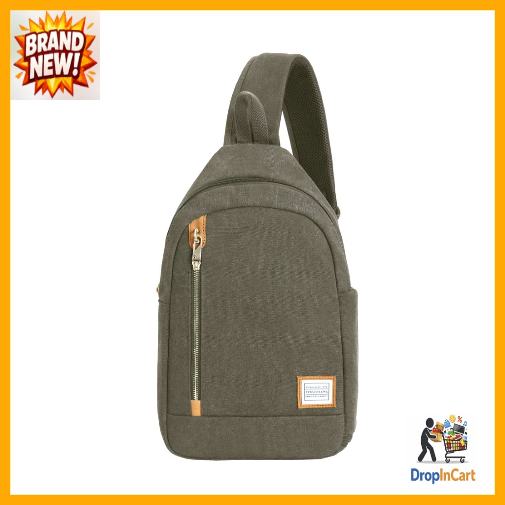 Anti-Theft Sling Bag Travel Shoulder Bag Cotton Canvas Adjustable Strap Secure